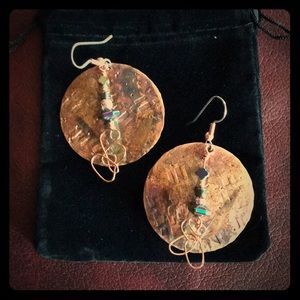 Handmade copper earrings